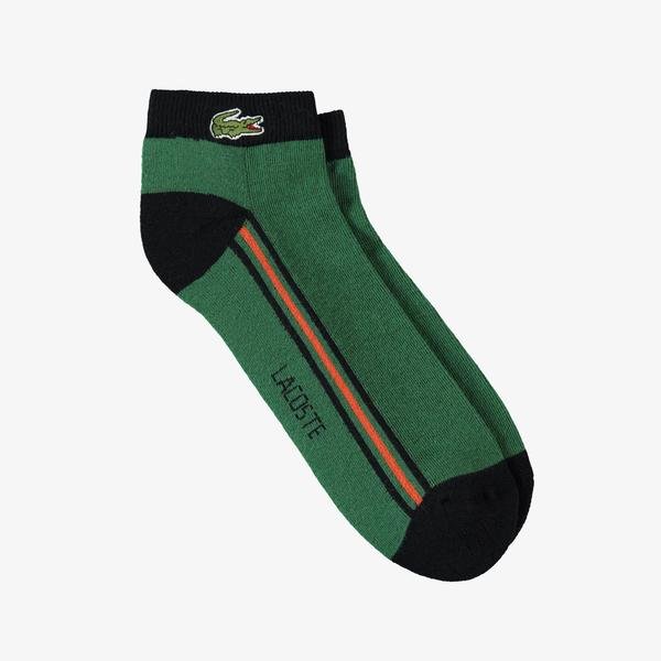 Lacoste Unisex Renk Bloklu Koyu Yeşil Çorap