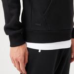 Lacoste Erkek Regular Fit Baskılı Kapüşonlu Siyah Sweatshirt