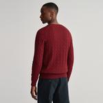 Gant Erkek Kırmızı Regular Fit Bisiklet Yaka Kazak