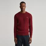 Gant Erkek Kırmızı Regular Fit Bisiklet Yaka Kazak
