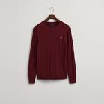 Gant Erkek Kırmızı Regular Fit Bisiklet Yaka Kazak