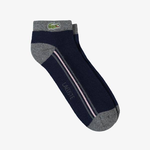 Lacoste Unisex Renk Bloklu Lacivert Çorap