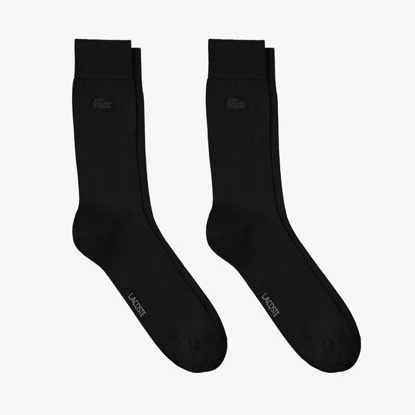 Lacoste Erkek Uzun Siyah 2'Li Çorap
