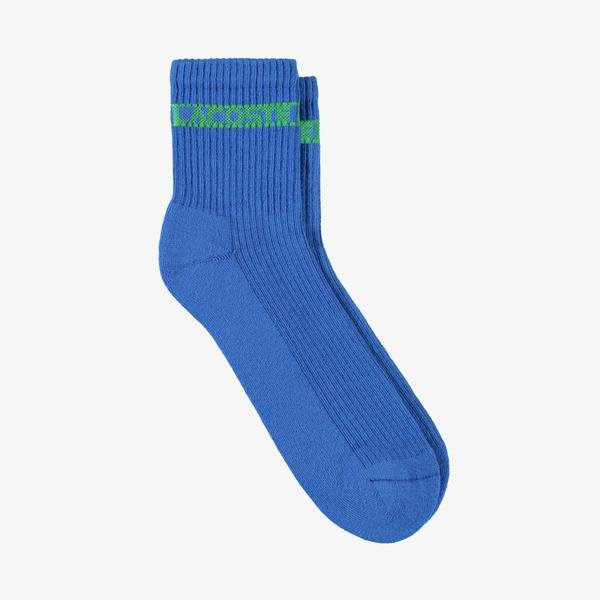Lacoste Unisex Baskılı Mavi Çorap