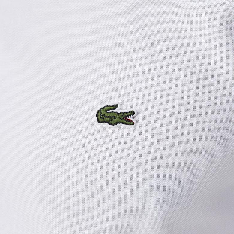 Lacoste Erkek Slim Fit Düğmeli Yaka Beyaz Gömlek