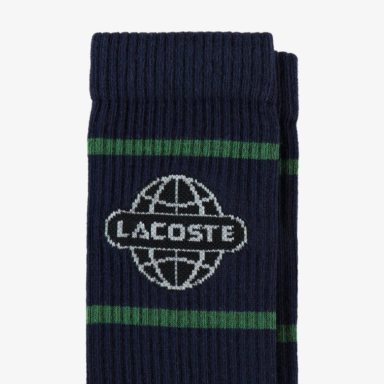 Lacoste Erkek Baskılı Lacivert Çorap
