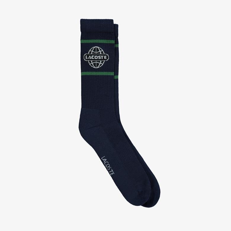 Lacoste Erkek Baskılı Lacivert Çorap