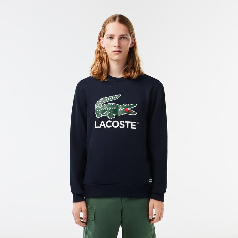 Lacoste Classic Fit Erkek Lacivert Sweatshirt