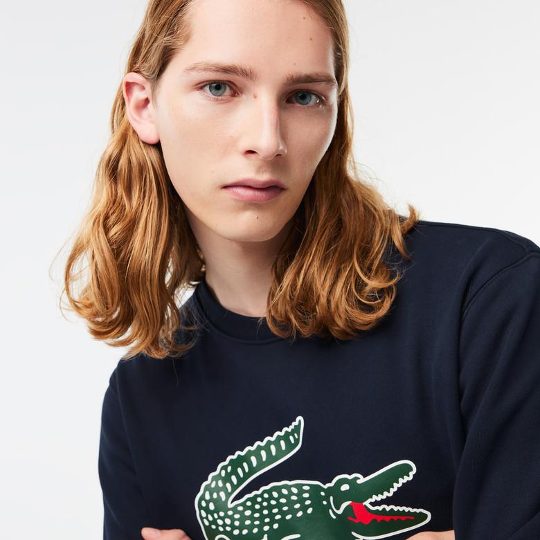 Lacoste Classic Fit Erkek Lacivert Sweatshirt