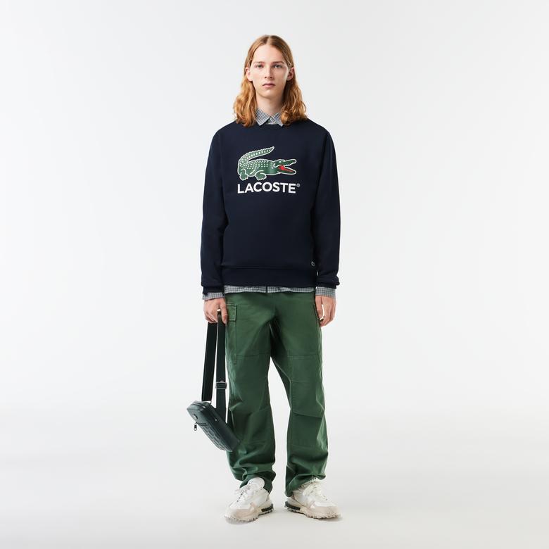 Lacoste Classic Fit Erkek Lacivert Sweatshirt