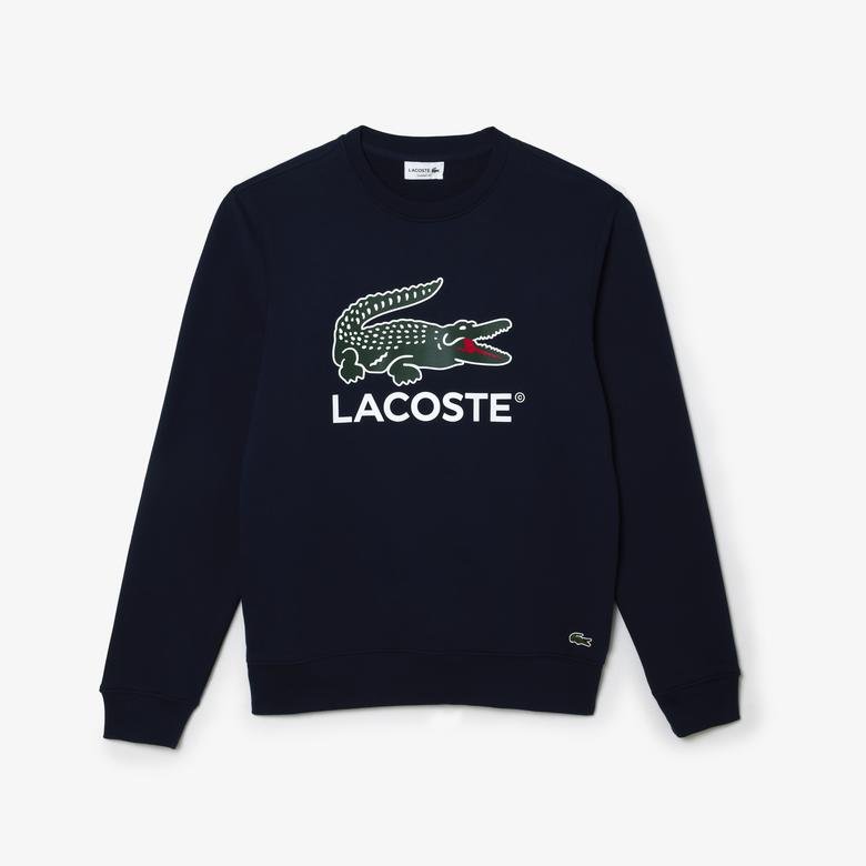 Lacoste Classic Fit Erkek Lacivert Sweatshirt