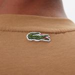 Lacoste Erkek Relaxed Fit Bisiklet Yaka Baskılı Bej T-Shirt