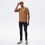 Lacoste Erkek Relaxed Fit Bisiklet Yaka Baskılı Bej T-Shirt