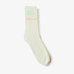 Lacoste Kadın Baskılı Ekru Çorap