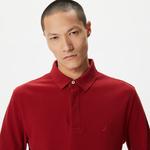 Nautica Erkek Bordo Slim Fit Uzun Kollu Polo