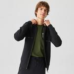 Lacoste Erkek Slim Fit Kapüşonlu Fermuarlı Siyah Sweatshirt