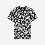 ERKEK BASKILI SİYAH T-SHIRT