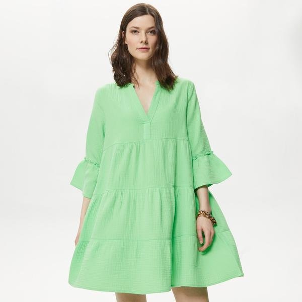 Only Onlthyra Peplon Woven Kadın Yeşil Elbise