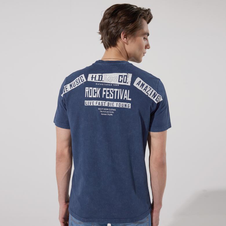 Lee Erkek Mavi T-Shirt
