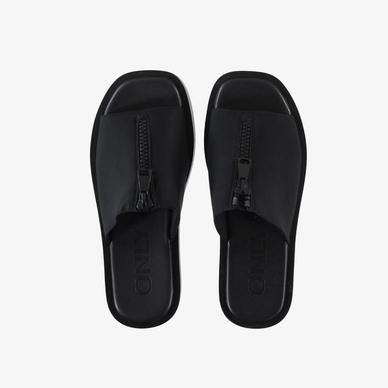Only Onlmica-1 Pu Zip Kadın Siyah Terlik