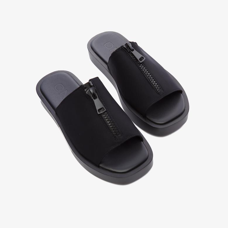 Only Onlmica-1 Pu Zip Kadın Siyah Terlik