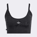 adidas Marble Print Sports Long-Sleeve Kadın Siyah Bra