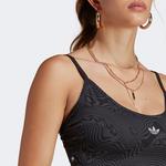 adidas Marble Print Sports Long-Sleeve Kadın Siyah Bra