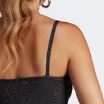 adidas Marble Print Sports Long-Sleeve Kadın Siyah Bra