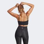 adidas Marble Print Sports Long-Sleeve Kadın Siyah Bra