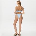 Only Onlaudrey Seersucker Brazilian Bikini Üstü Kadın Mavi Bikini Altı