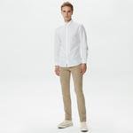 ONLY&SONS Onscaiden Uzun Kollu Solid Linen Erkek Beyaz Gömlek