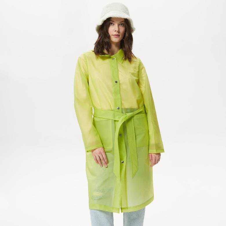 Only Onlacacie Rain Coat Kadın Yeşil Mont