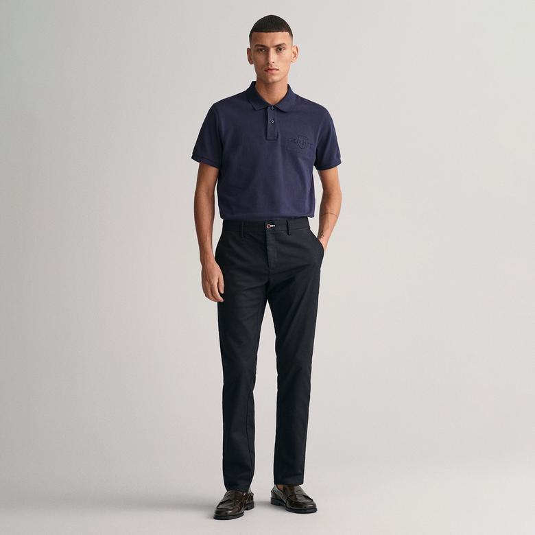 GANT Erkek Siyah Slim Fit Pantolon