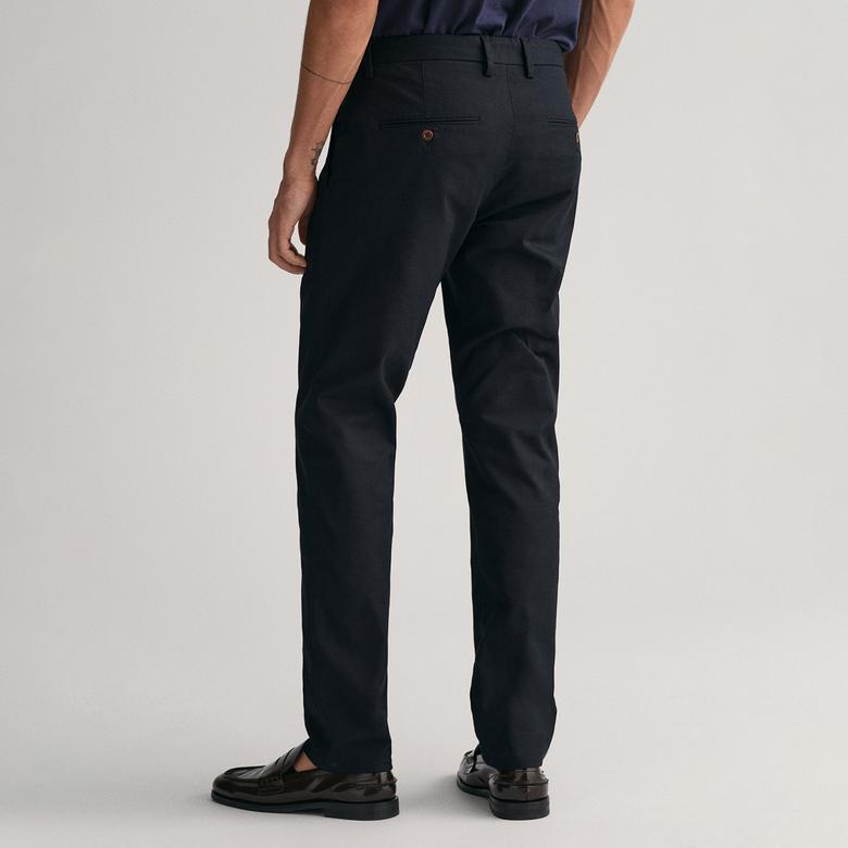 GANT Erkek Siyah Slim Fit Pantolon
