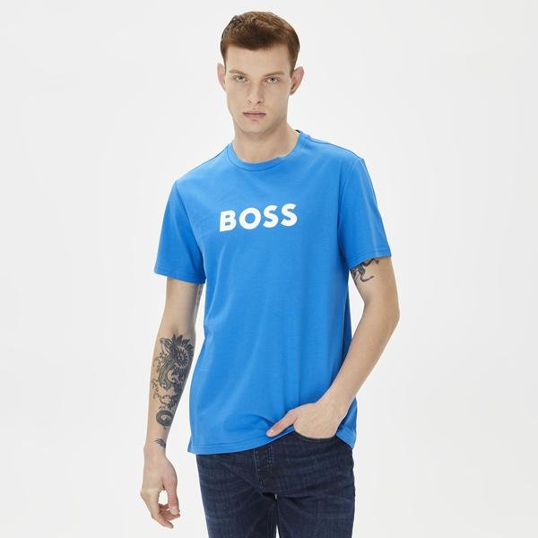 Boss Erkek Lacivert T-Shirt