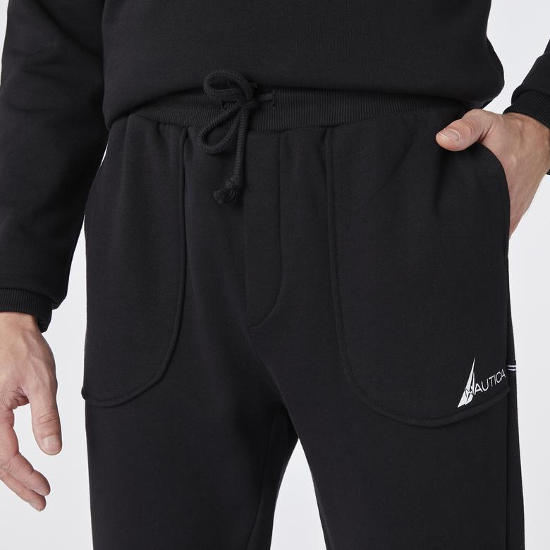 Nautica Erkek Siyah Standart Fit Eşofman Altı