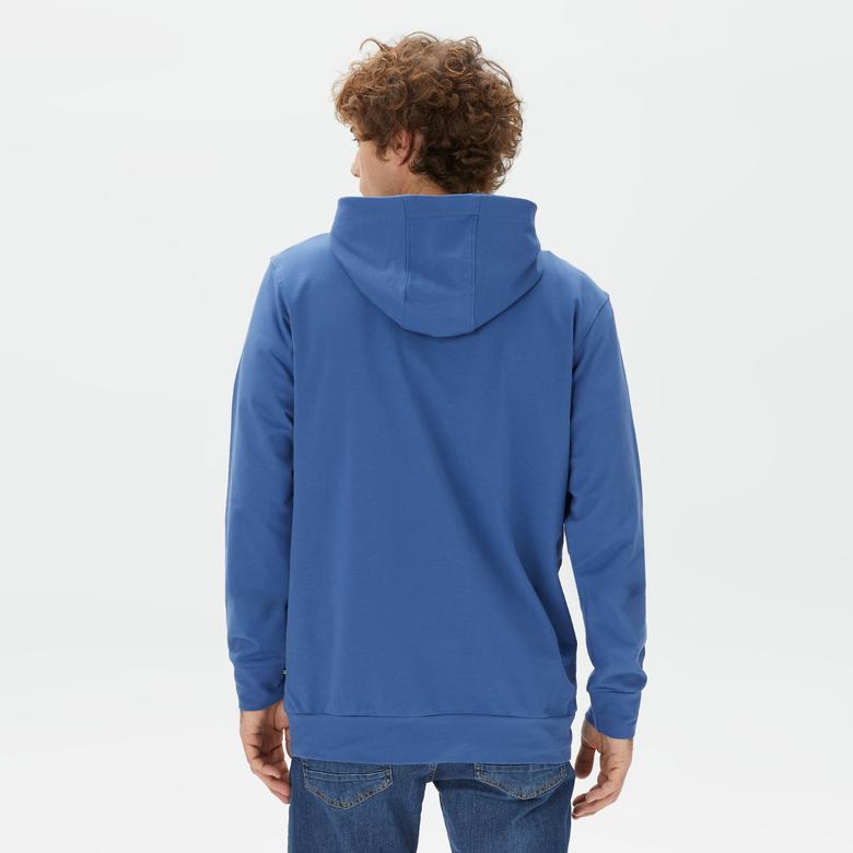 Nautica Erkek Mavi Standart Fit Sweatshirt