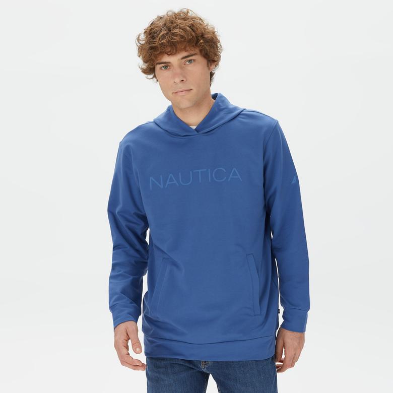 Nautica Erkek Mavi Standart Fit Sweatshirt