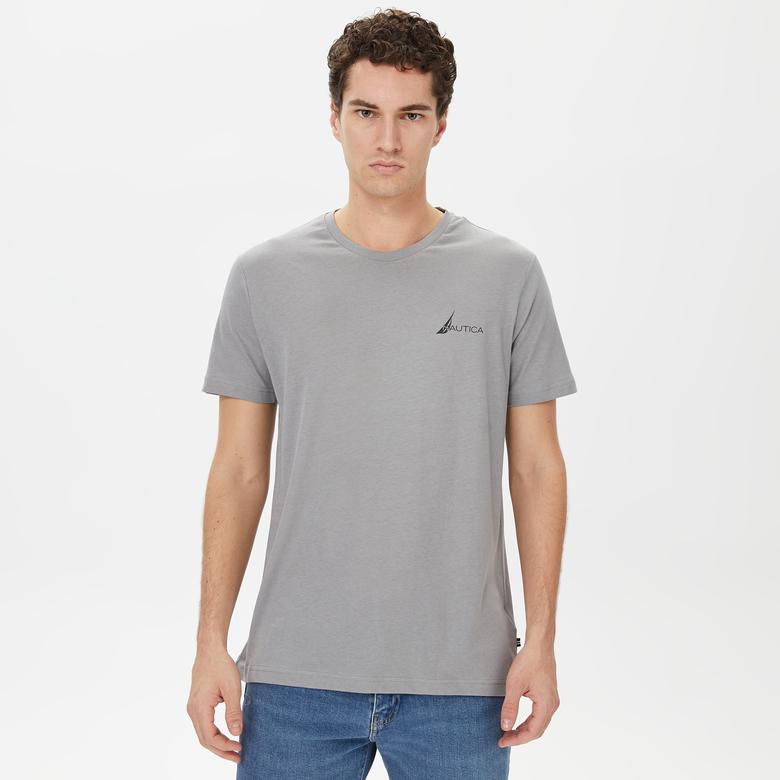 Nautica Erkek Gri Kısa Kollu Standart Fit T-Shirt