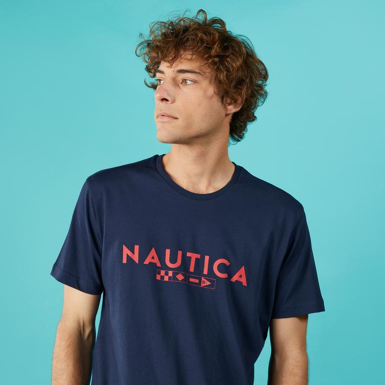 Nautica Erkek Lacivert Kısa Kollu Standart Fit T-Shirt
