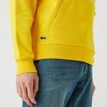 Lacoste Erkek Kapüşonlu Baskılı Sarı Sweatshirt