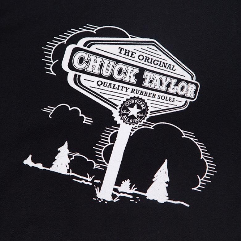 Converse Ss Chuck Retro Graphic  1 Erkek Siyah T-Shirt