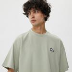 Converse Loose Fit Left Chest Sneaker Patch Back Hit  Unisex Gri T-Shirt