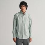 GANT Erkek Yeşil Regular Fit Düğmeli Yaka Logolu Oxford Gömlek