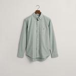 GANT Erkek Yeşil Regular Fit Düğmeli Yaka Logolu Oxford Gömlek
