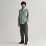 GANT Erkek Yeşil Regular Fit Düğmeli Yaka Logolu Oxford Gömlek