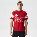 Lacoste Active Erkek Relaxed Fit Bisiklet Yaka Baskılı Kırmızı T-Shirt