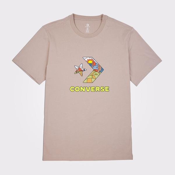 Converse Star Chevron Fill Graphic Erkek Kahverengi T-Shirt
