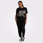 Converse Tortoise infill Graphic Kadın Siyah T-Shirt
