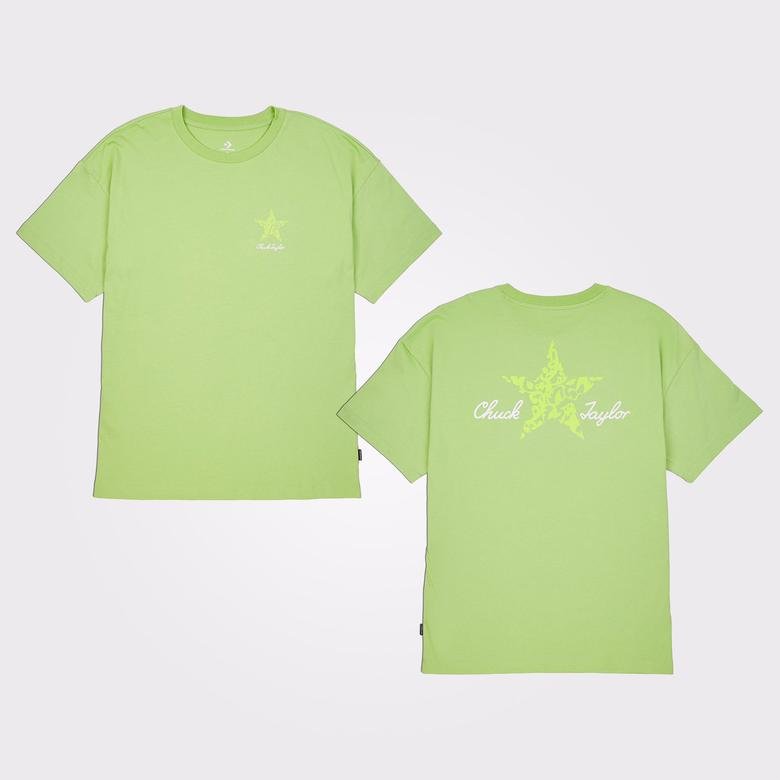 Converse Oversized Chuck Taylor Graphic Kadın Yeşil T-Shirt